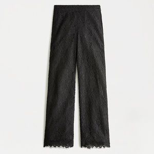 J. Crew Black Lace Silk Pants